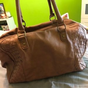 NWOT Detailed Tan Weekend Bag
